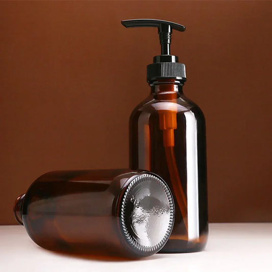 DISPENSADOR DE SABÃO EM VIDRO CASTANHO