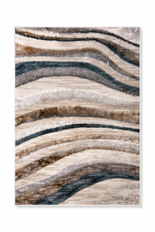 Tapete Abstrato Zebra – Ondas Naturais em Tons Neutros